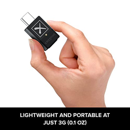 Creative BT-W5 Smart Bluetooth 5.3 Audio Transmitter with aptX Adaptive, High-Resolution 24-bit / 96 kHz Audio, Device-Switching Function, Works with PC/Mac/Gaming Consoles - color: Smart Bluetooth 5.3 Audio Transmitter