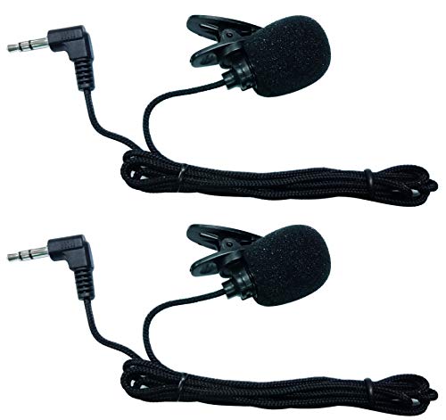 3.5mm Audio Male to Mini lavalier Lapel Tie Clip-on Portable Microphone for Mic System,Voice Amplifier,Speakers,Teachers, conferences, speeches, Drama Performances, Tour Guides.(2pack-1.1M) - color: 1.1M