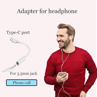 USB C to 3.5mm Female Headphone Jack Adapter for Audio