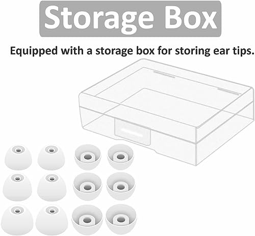 Replacement Ear Tips Eartips Ear Plug Ear Gels Compatible with JBL Vibe 200TWS Earbuds,JNSA Silicone Ear Tip Replacement for JBL Vibe 200TWS,S/M/L 6 Pairs,White 532 - color: White
