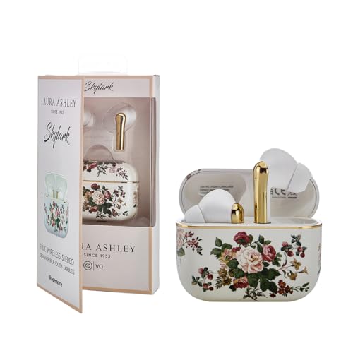 Laura Ashley Rosemore TWS Wireless Earbuds - Skylark Rechargeable Ear Buds - color: Rosemore Wireless Earbuds