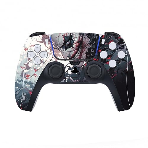 PlayVital for ps5 Skin - Disc Edition Full Set Console Controller Skin, Vinyl Decal Wrap Sticker Cover for ps5 Controller & Charging Station & Headset & Media Remote - Killing Clown