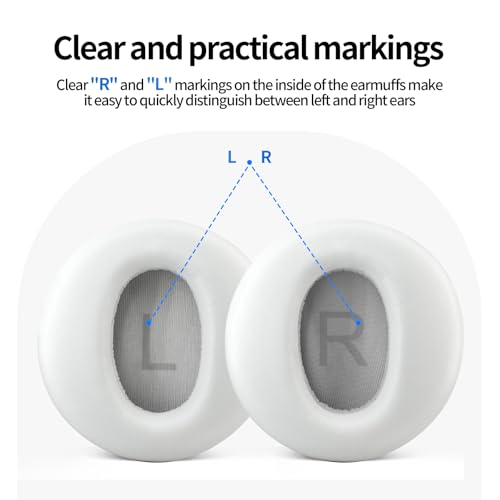 Headphones Replacement Ear Pads for Wyze Noise Cancelling Over Ear Headphones Ear Cushions Cover Repair Part (Gray) - color: Gray