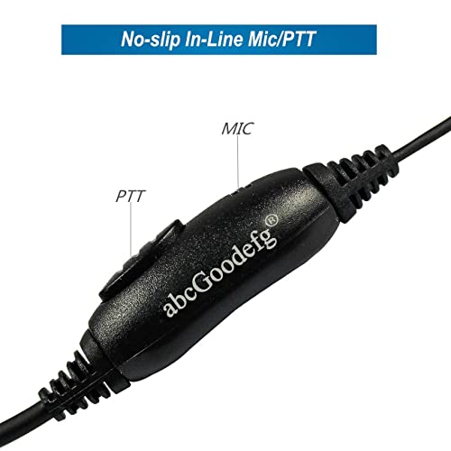1 Pin 2.5MM Walkie Talkie Earpiece with Mic, G Shape Ear Piece for Police Radios Law Enforcement Compatible with Motorola MH230R MH230TPR MR350R MS350R (2 Pack) - color: 2 PACK