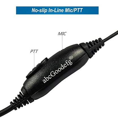 1 Pin 2.5MM Walkie Talkie Earpiece with Mic, G Shape Ear Piece for Police Radios Law Enforcement Compatible with Motorola MH230R MH230TPR MR350R MS350R (2 Pack) - color: 2 PACK