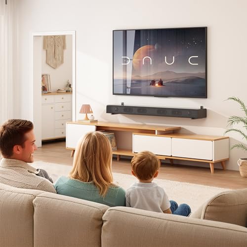songsoso Soundbar Mounts Under TV for Bose, Sony, Saiyin, VIZIO, LG, Samsung, Roku - Dolby Atmos Compatible Soundbar Wall Mount Bracket, Sound Bar Shelf, Soundbar Stand Under TV Up to 20LB