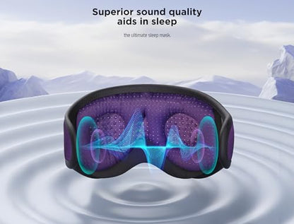 LC-dolida Sleep Mask with Bluetooth Headphones Bluetooth Sleep Mask Sleep Headphones,3D Eye Mask for Sleeping Mask Music Sleeping Headphones for Side Sleepers Meditation Gifts Gadgets for Men Women - color: Classical Purple 3d