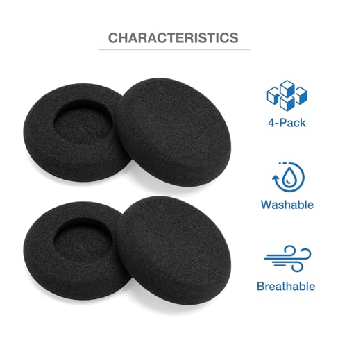 4-Pack Foam Ear Cushions Replacement Ear Pads for MOONDROP Old Fashioned Headphone, Comfortable High-Density Sponge Cover