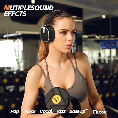 Over Ear Wireless Headphones with 120H Playtime, Hi-Res Audio, Deep Bass, Memory Foam Ear Cups