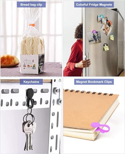6 PCS Silicone Magnetic Cable Ties, Reusable cord Organizer clips | magnet cord holder for phone charging, compatible with USB/lightning cables, bookmarks, whiteboard magnets, fridge magnets - size: 6-PCS