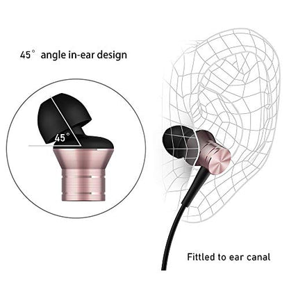 1MORE Piston Fit in-Ear Earphones Fashion Durable Headphones with 4 Color Options, Noise Isolation, Pure Sound, Phone Control with Mic for Smartphones/PC/Tablet - Pink - color: Pink