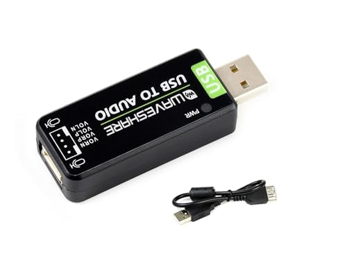 USB Sound Card, Compatible with Raspberry Pi 5/4B/3B+/3B/Pi Zero W/Zero 2W/Pico W/Pico 2W and Jetson Nano Series, USB Audio Module,Onboard Microphone/Speaker Header, Driver-Free