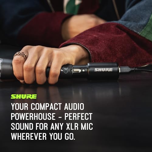 Shure MVX2U Gen 2 XLR-to-USB-C Audio Interface | MFi-certified XLR-to-USB-C interface for any XLR mic with portable setup and clean, noise-free recording