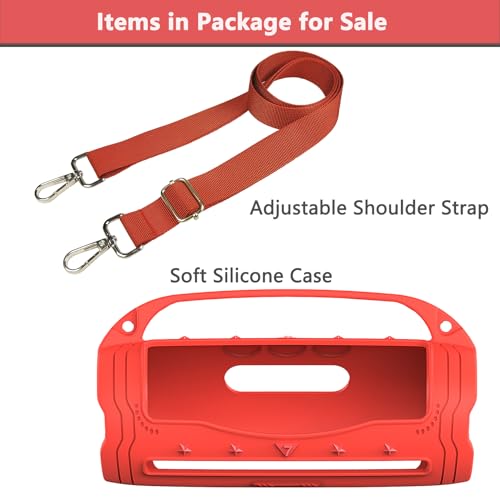 Silicone Cover Case for JBL Flip 7 Portable Bluetooth Speaker - color: Red