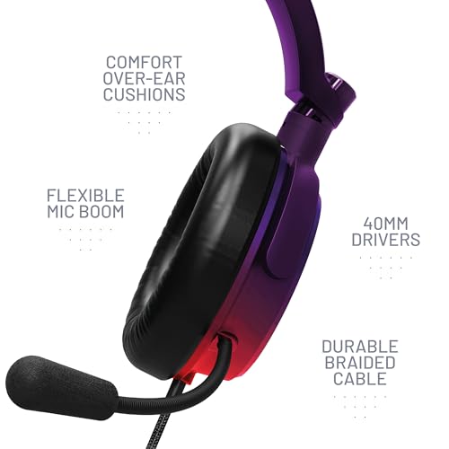 4Gamers C6-100 Strike Gaming Headset Red & Purple