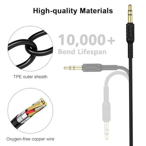 Replacement USB C to 3.5mm Audio Cable Cord Compatible with Marshall Major V/IV/III/II/I, Major 5/4/3/2/1, Monitor II/I, Monitor 2/1 Headphones