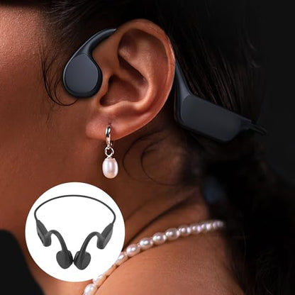 Bone Conduction Headphones, Open Ear IPX8 Water Proof Swimming Earphone, Lightweight Sports Noise Cancellation Headset for Running Cycling