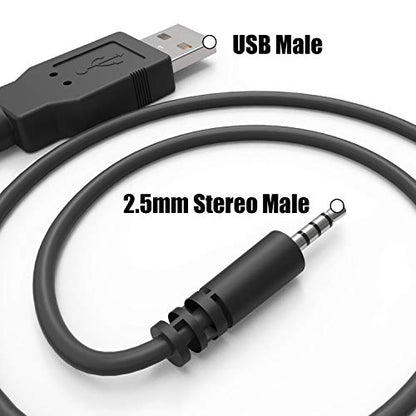 Ancable USB to 2.5mm Male, Headphone Charger Cable for JBL Synchros E30 E40BT E45BT E50BT EB40 S400BT S400 S500 S700 J56BT Wireless Headphones Replacement Charging Cable