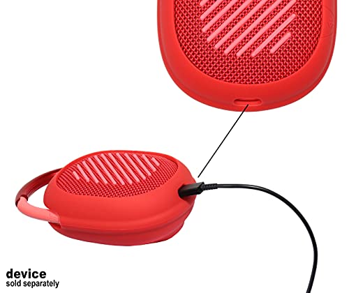 GETGEAR Silicone Cover Compatible with Clip 4 Portable Speaker(Red) - color: Red