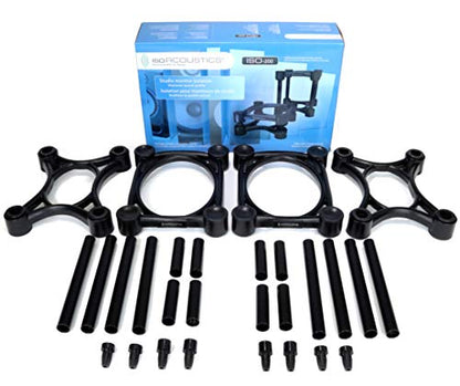 IsoAcoustics Iso-Stand Series Speaker Isolation Stands with Height & Tilt Adjustment: Iso-200 (7.8” x 10”) Pair - size: ISO-200 (20 x 25.4 cm)