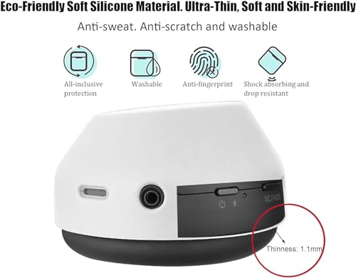 Adhiper 3Sets Silicone Sweat Case Cover for Sony WH-1000XM5 Headphones, Sweatproof XM5 Ear Pads Cover,Ear Covers/Headband Cover Protector, Soft Silicone Headphones Accessories（White） | Soft Silicone Case, 3-in-1 Headphone Covers with Ear Cover & Headband