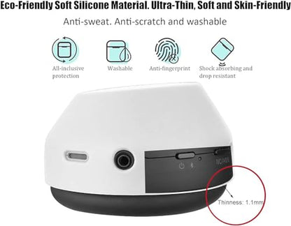 Adhiper 3Sets Silicone Sweat Case Cover for Sony WH-1000XM5 Headphones, Sweatproof XM5 Ear Pads Cover,Ear Covers/Headband Cover Protector, Soft Silicone Headphones Accessories（White） | Soft Silicone Case, 3-in-1 Headphone Covers with Ear Cover & Headband