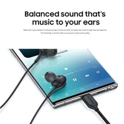 2025 New in-Ear Earbuds Stereo Headphones for Samsung Galaxy Z Fold6 S25 S24 S23 S22 S21 S20 Note 10 10+ - Designed with Microphone and Volume Remote Type-C Connector-Black - style: 2025 NEW DAC HD headphones(USB-C)