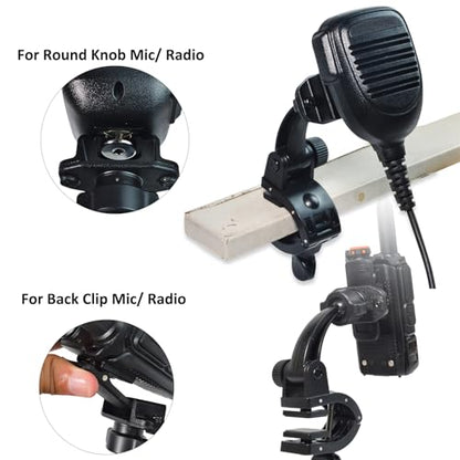 Universal Radio Desk Mount, Walkie-Talkie/CB Microphone Adjustable Plane Bracket for Baofeng Quansheng Kenwood Retevis Motorola Kenwood CB Handheld Transceivers