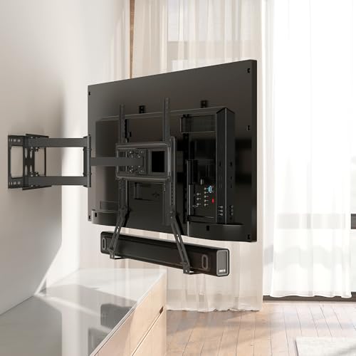 XINLEI Universal Sound Bar Mounts with Detachable Long Extension Plates Fits Most 23 to 65 Inch TVs Soundbar TV Mount Bracket Above or Under TV, up to 22 lbs SBR303 - color: SBR303