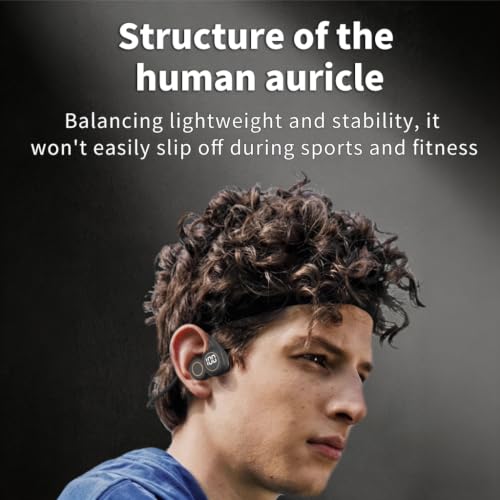 Suitable for Sports Running Headphones Open Ear Earbuds Takeaway Courier Rider Wireless Bluetooth Headset High Sound Quality Headphones for Fitness Exercise man Gift Display Power Long Battery