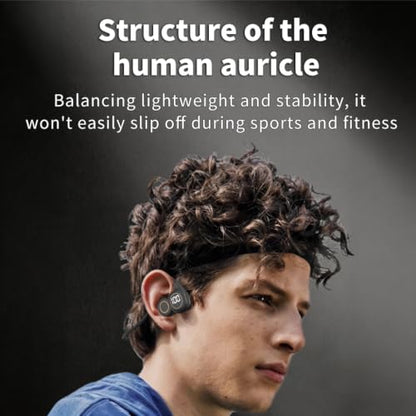 Suitable for Sports Running Headphones Open Ear Earbuds Takeaway Courier Rider Wireless Bluetooth Headset High Sound Quality Headphones for Fitness Exercise man Gift Display Power Long Battery