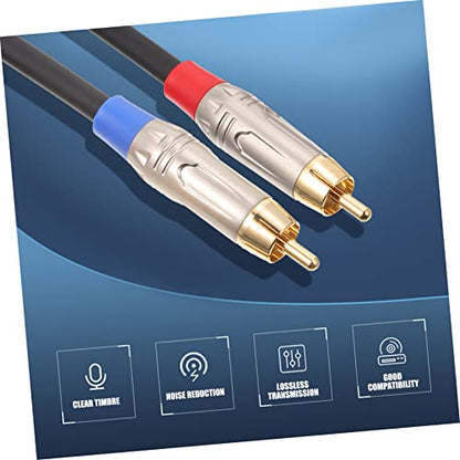 Mikikit 1pc Stereo Male to Adapter Cable for Speakers and Mixers and Practical Audio Equipment Connection Cable