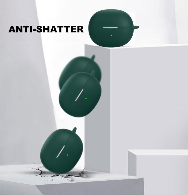 Silicon Case Cover Compatible with King Lucky Clip on Earbuds Open Ear Headphones i121 True Wireless Earbuds - color: Green