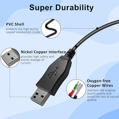 USB A Male Cable to 3.5mm 97cm/3.2FT TRRS Aux Female Jack Audio Adapter | External Sound Card 3.5mm Aux Stereo Converter Compatible with Headphone Earphone Speaker to PC Laptop Desktop PS4 PS5