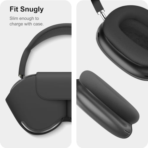 MOLOPPO Case Cover for AirPods Max 2/1 (2026/2024/2020), Transparent Black | Soft TPU, Anti-Scratch, Slim Fit Design - color: C-Transparent Black