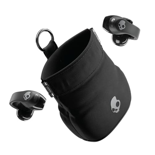 Skullcandy Push 720 Open Wireless Open-Ear Bluetooth Earbuds - True Black | Waterproof, Clip-On Lightweight Design, 30 Hours Battery, Wireless Charging Pouch, Exercise, Running Outdoors, Gym, Fitness - color: Black/Silver