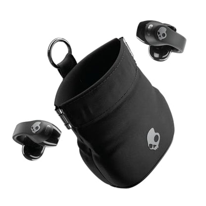 Skullcandy Push 720 Open Wireless Open-Ear Bluetooth Earbuds - True Black | Waterproof, Clip-On Lightweight Design, 30 Hours Battery, Wireless Charging Pouch, Exercise, Running Outdoors, Gym, Fitness - color: Black/Silver