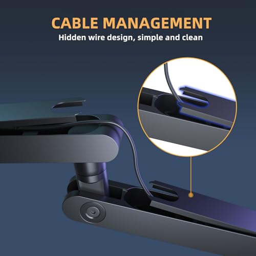 MAONO BA92 Low Profile Mic Boom Arm, Cable Management Microphone Stand
