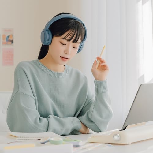 Sony WH-CH520 Best Wireless Bluetooth On-Ear Headphones with Microphone for Calls and Voice Control, Up to 50 Hours Battery Life with Quick Charge Function, Includes USB-C Charging Cable - Blue - color: Blue