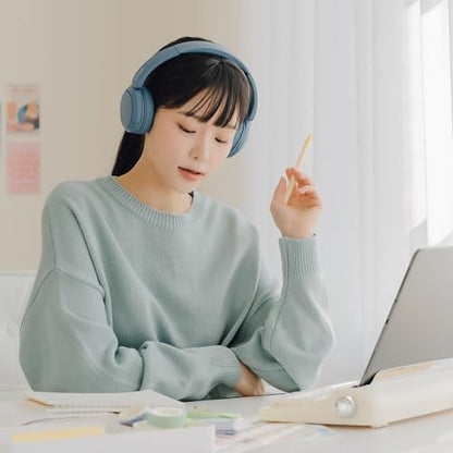Sony WH-CH520 Best Wireless Bluetooth On-Ear Headphones with Microphone for Calls and Voice Control, Up to 50 Hours Battery Life with Quick Charge Function, Includes USB-C Charging Cable - Blue - color: Blue