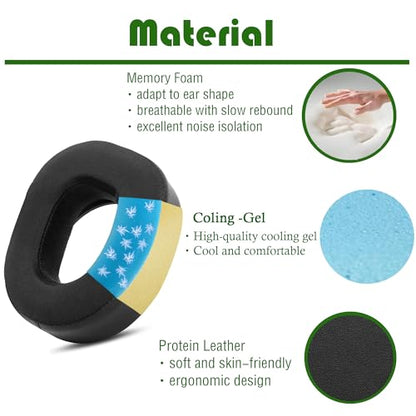 Cooling Gel Ear Pads,Gobelieve Earpads Replacement Compatible with Turtle Beach Stealth 700 Gen 2 / Stealth 700 Gen 2 MAX Wireless Gaming Headset,Soft Leather Ear Cushions