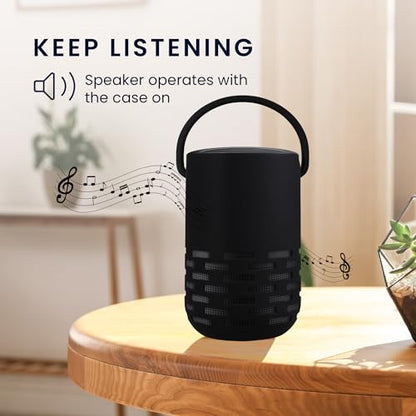 kwmobile Silicone Case for Bose Portable Home Speaker Case - Protective Cover for Mini Speaker - Sleeve Skin in Black