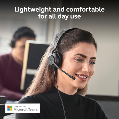 Jabra Evolve2 30 SE (2025 Version) Wired Single-Ear Headphones with Microphone – Computer Headset - USB-A and USB-C Cable - Microsoft Teams Certified - Works with All Meeting Platforms – Black - color: Mono, style: Teams Certified