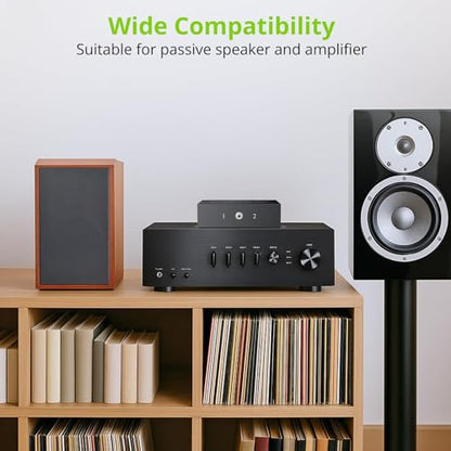 LiNKFOR 2-Way Speaker Switcher, Bidirectional 2 in 1 Out / 1 in 2 Out