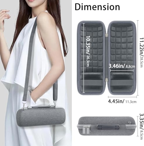co2CREA Hard Travel Case for JBL Flip 7/6/5/4 Speaker, Grey - color: Grey Case