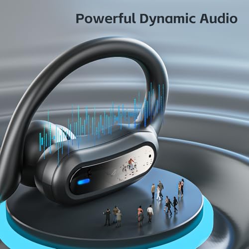 TRAUSI Wireless Bluetooth 5.4 Headphones, Fast Charging Stereo Earphones with Noise Cancelling Mic, IPX7 Waterproof and Comfort Fit Ear Buds for Fitness, Workouts