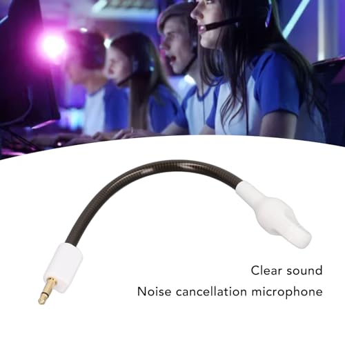 Mic Replacement for BlackShark V2 BlackSharV2 Pro Gaming Headset, 3.5mm Noise Cancelling Game Boom Microphone for BlackShark V2 BlackSharV2 Pro (White) - color: White