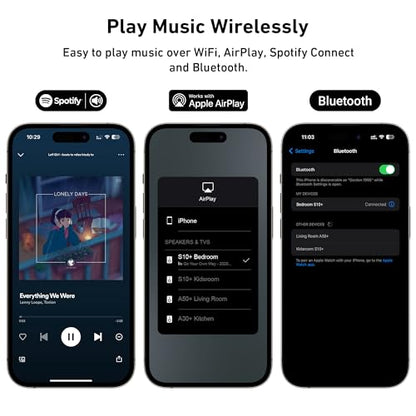 Arylic S10+ AirPlay Audio Receiver, Multiroom Stereo with SPDIF Out, WiFi & Bluetooth Music Streamer, Streams HD Lossless Music from Spotify, Amazon Music,Tidal etc.