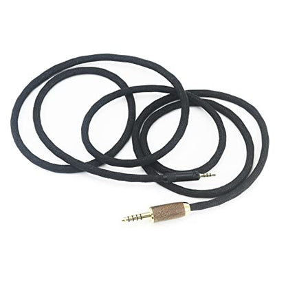 NewFantasia 4.4mm Balanced Male 6N OCC Copper Silver Plated Cord 4.4mm Balanced Cable Compatible with Sennheiser HD598 HD598 SE, HD560s HD598 Cs, HD598 SR, HD599 HD620S Headphone Walnut Wood Shell