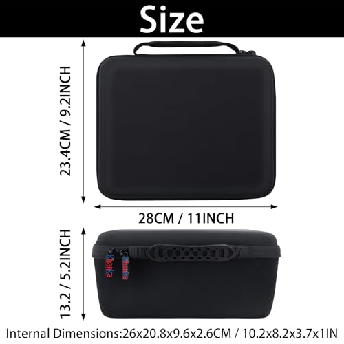 khanka Hard Case for Meta Quest 3/Oculus Meta Quest 3s Headset,Black - color: black